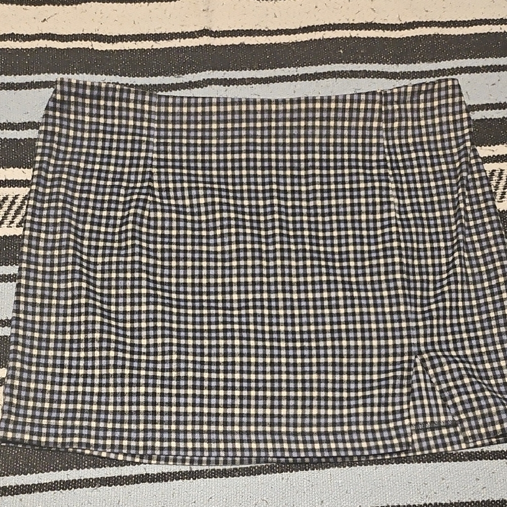 Wild Fable Black and White Checkered Mini Skirt